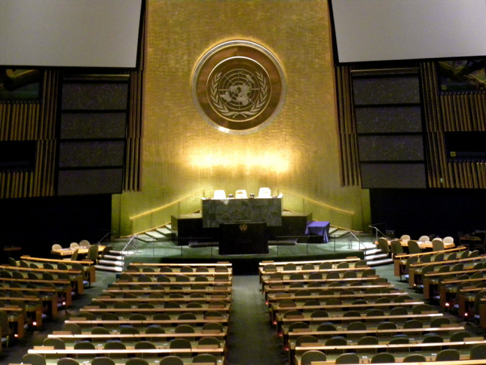  UN General Assembly at the United Nations headquarters in New York