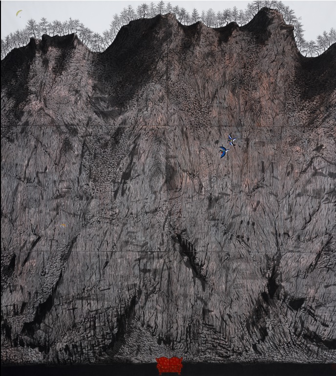 ‘Memory of Red Cliff (390cm x 348cm)