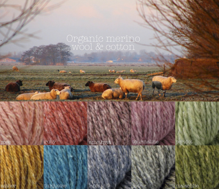 organic merino wool and cotton