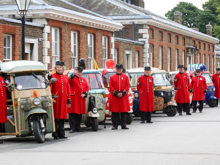 Quintessentially Foundation and Elephant FamilyÕs ÔTravels to My ElephantÕ presented by Selfridges, hosts Chelsea Pensioners at Royal Hospital Chelsea, London, Britain on 26 Jun 2015.