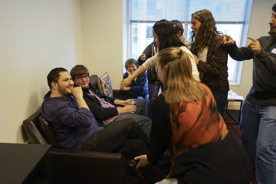 While classes are online, the Minerva students live together in a residence hall to create a tight student community.