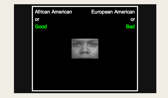 Image from an Implicit Association Test at Project Implicit