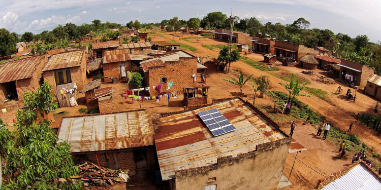 Drone in Uganda Solar Now  SunFunder SolarNow Uganda Aerial Drone Photos of Solar Projects