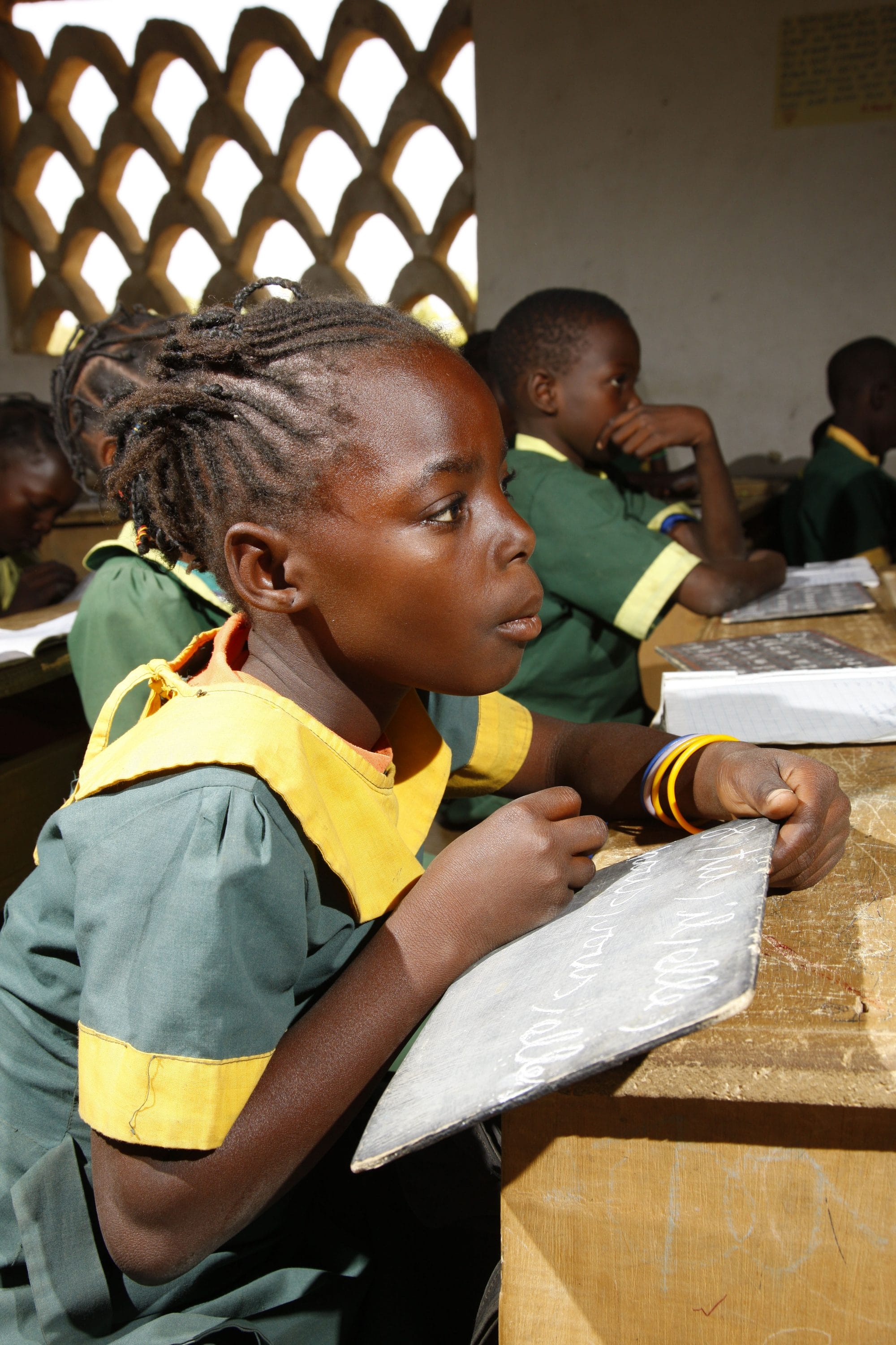 Girl in uniform during lessons, Mora, Cameroon, Africa