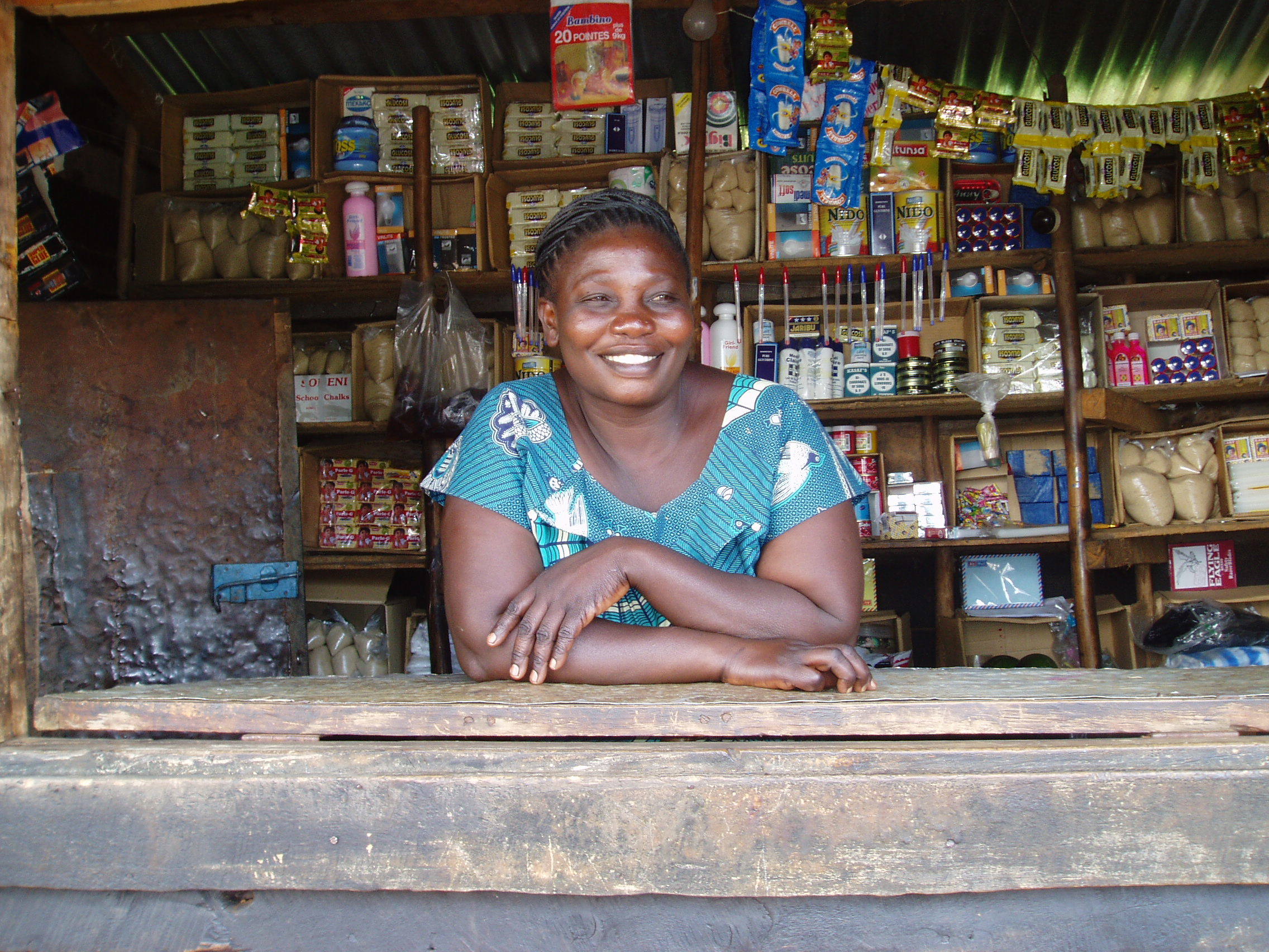  A woman at her place of business