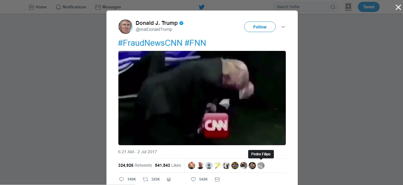 Trump CNN Tweets image