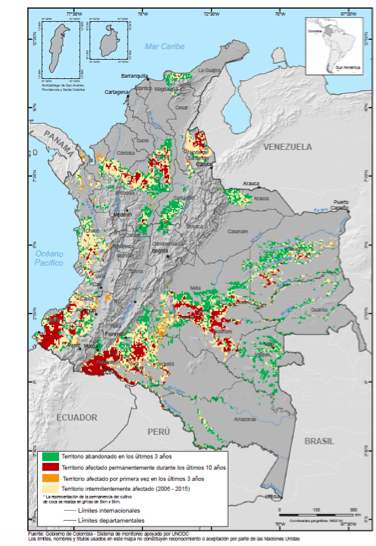 Colombia Persistence of Coca cultivation 2005-2015
