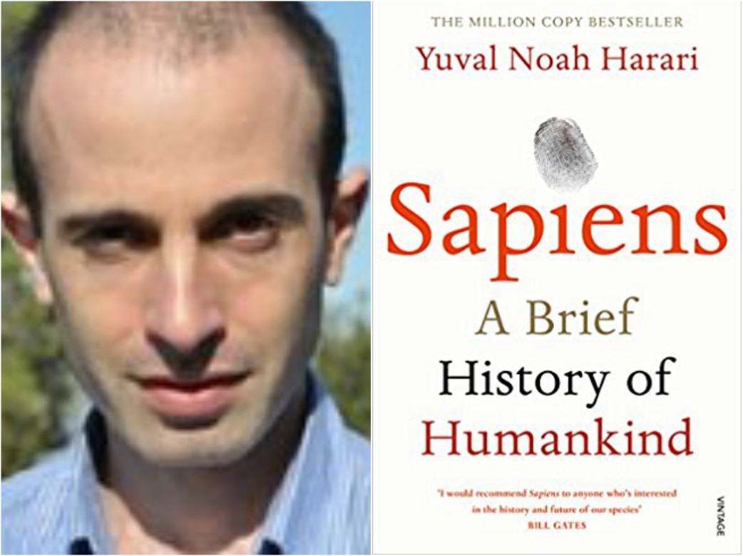 Harari Sapiens book collage