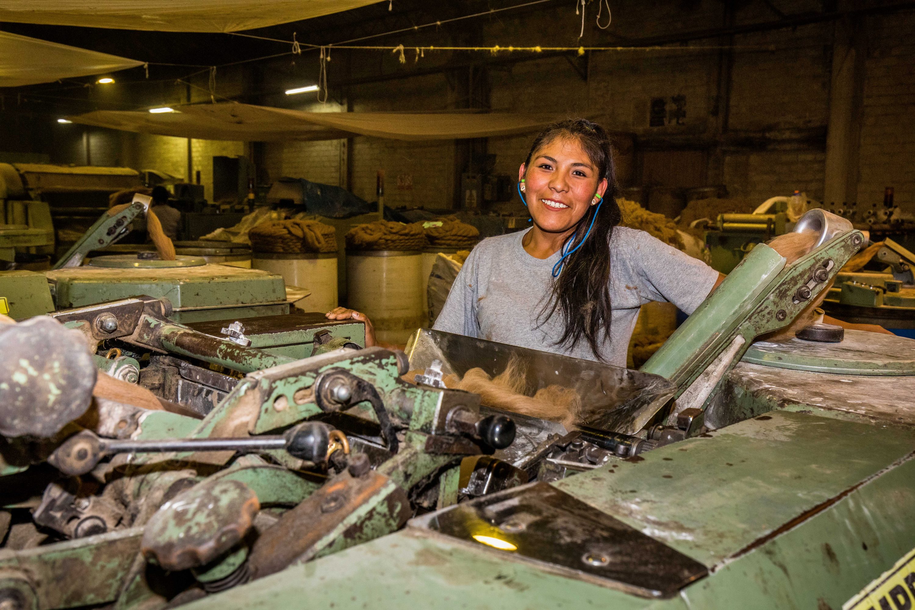 Worker in Coopecan Alpaca Wool cooperative Peru (2)