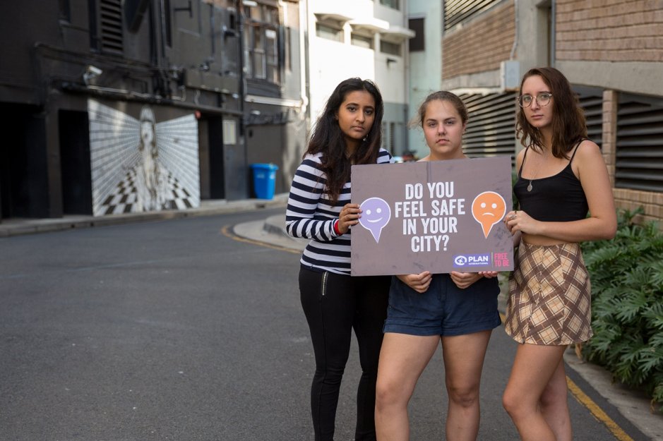 Three of Plan International Australia’s youth activists ask “Do you feel safe in your city?”