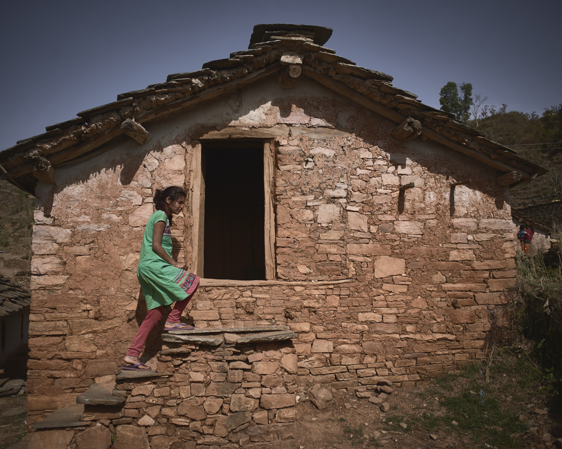 Chaupadi. Nepal. 2018. Ishu Parki, 14, lives in the village of in the Pakri, Doti District, Nepal.  She practices chaupadi every month. IshuÕs mother says that she does not agree with the practice and only enforces it as a result of social pressure. Photo Credit: ActionAid gender discrimination
