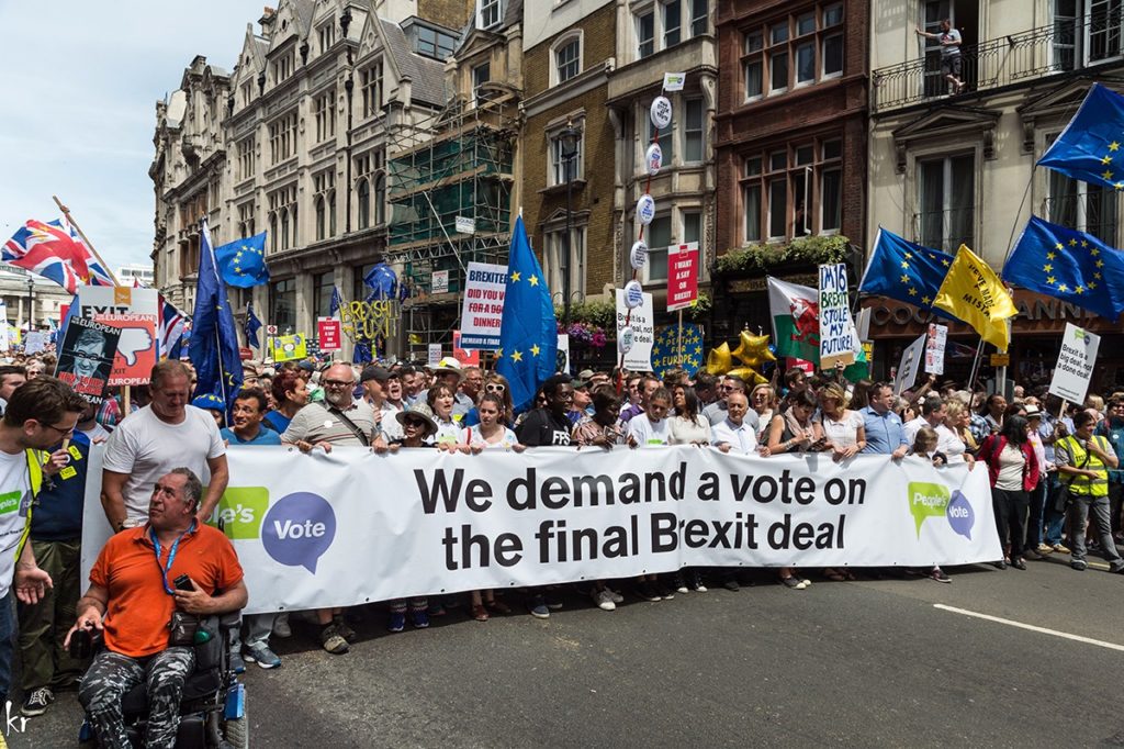 People’s Vote on Brexit deal. October 20th march in London.