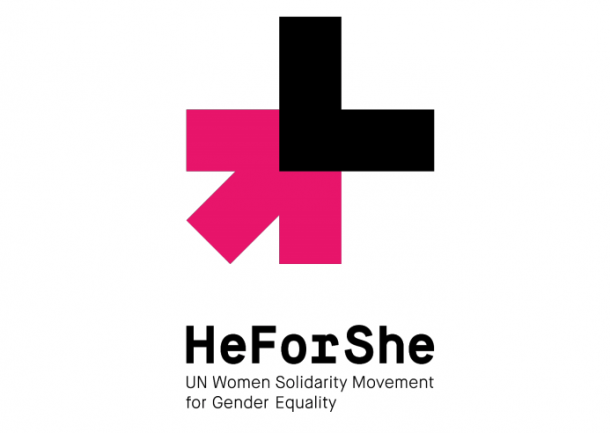 The official logo of the UN's He for She Campaign