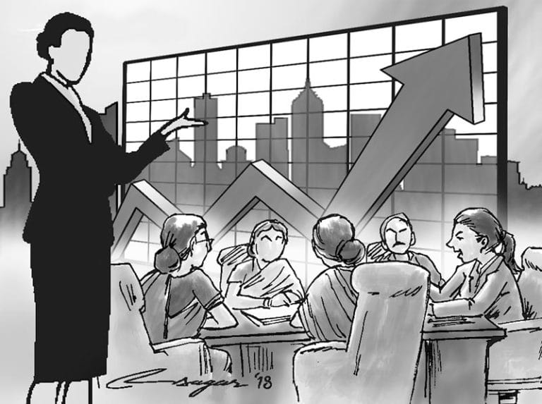 Women led business meeting