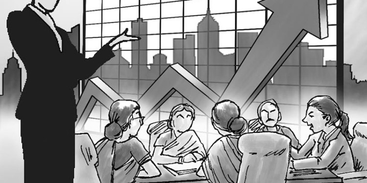 Women led business meeting