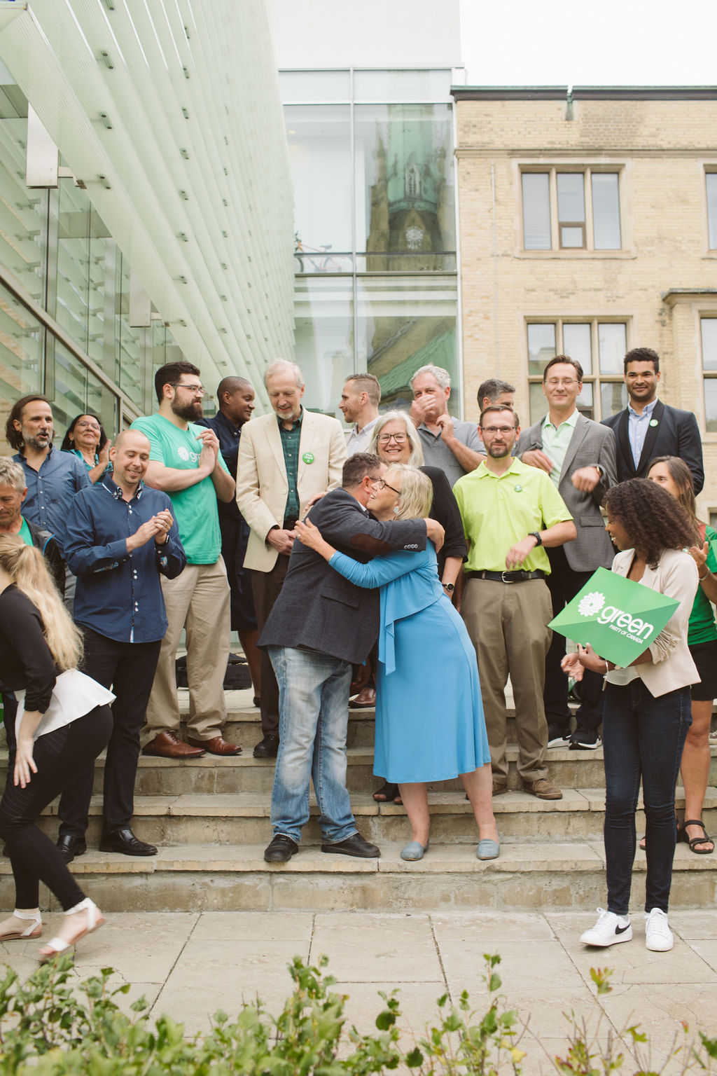 Elizabeth May (GPC Leader) with Green Candidates at Climate Emergency Forum-2