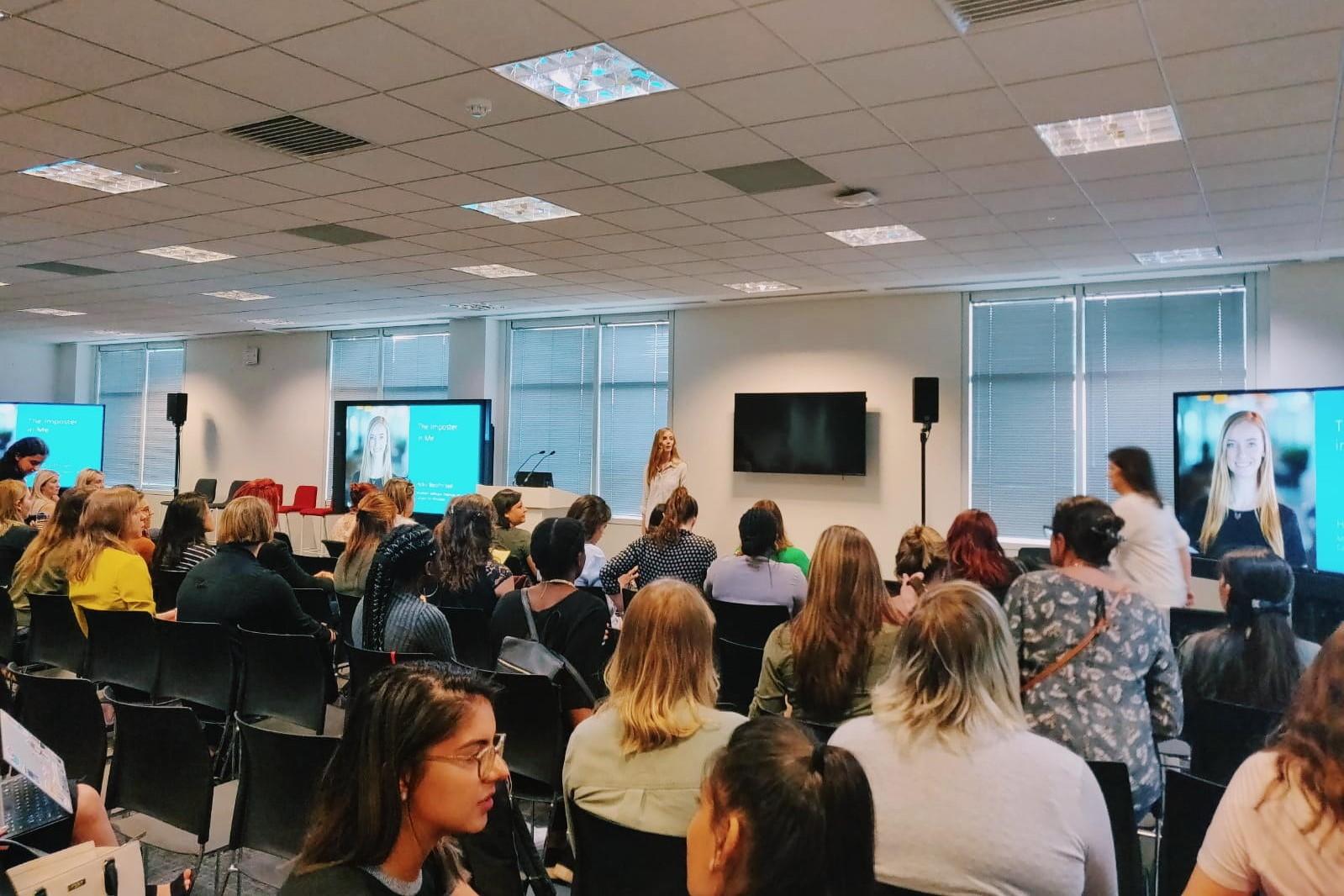Holly Presenting at Microsoft’s TechHer about Imposter Syndrome
