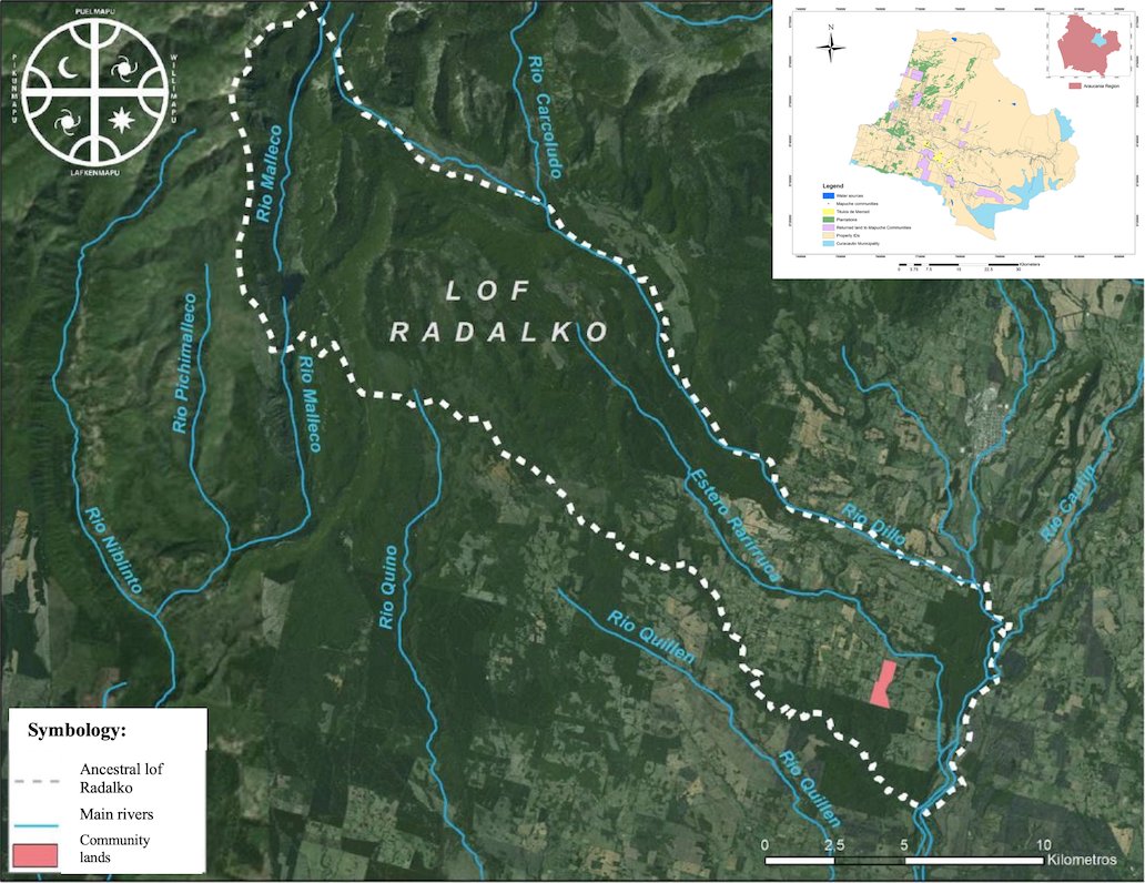 Map depicting Lof Radalko territory