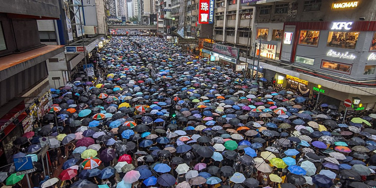 In this image: Pro-democracy protests fill a Hong Kong street. Source: Wikimedia.