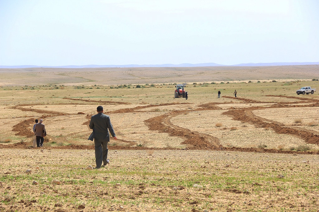 Water harvesting using laser guided Vallerani machines - Morocco and Jordan