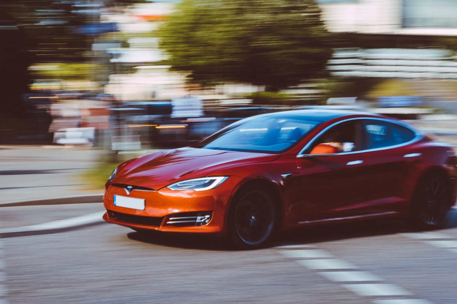 Orange tesla