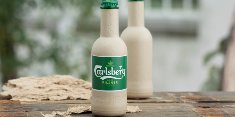 Carlsberg green fibre bottle