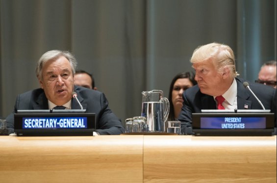 Secretary-General António Guterres and Donald Trump