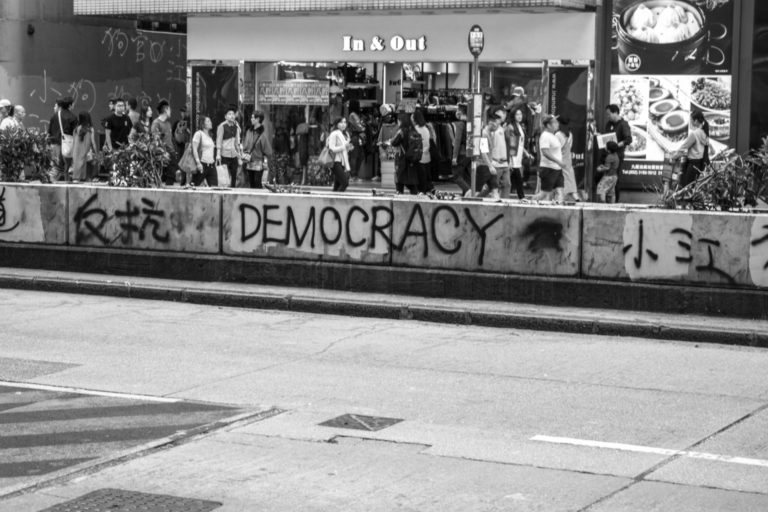Hong Kong's nathan road during 2019 protests.
