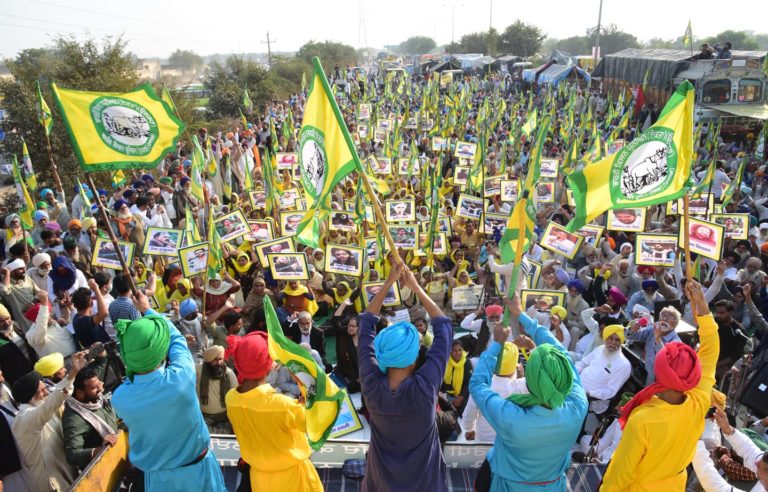 Farmers protesting in Punjab