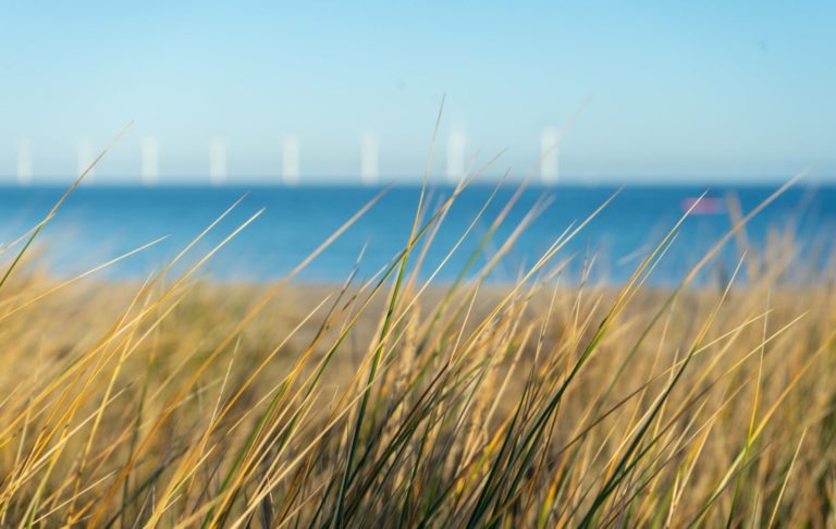 Offshore windmills providing clean energy