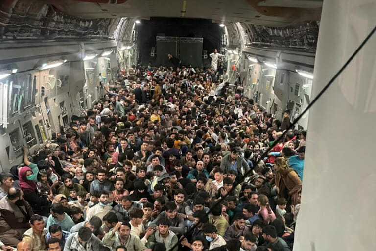 Afghan evacuees