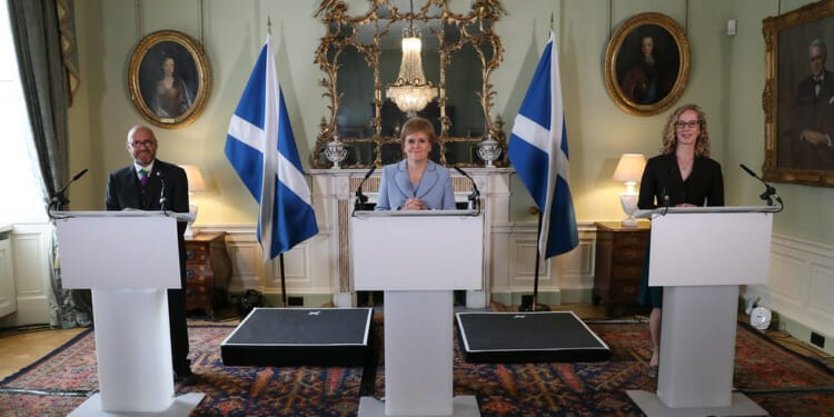 Scotland's Nicola Sturgeon and green ministers