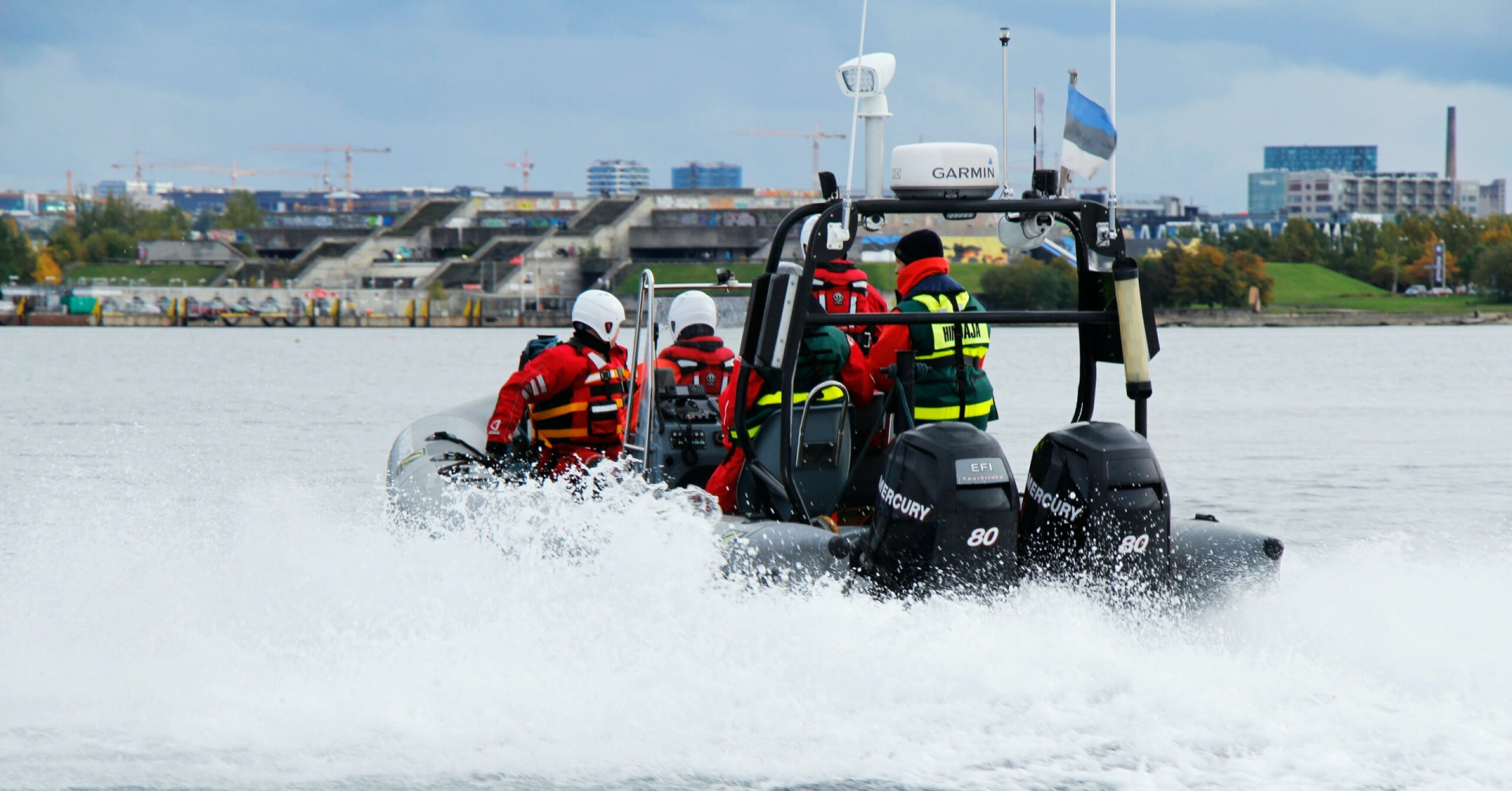 rescue boat patrolling for refugees