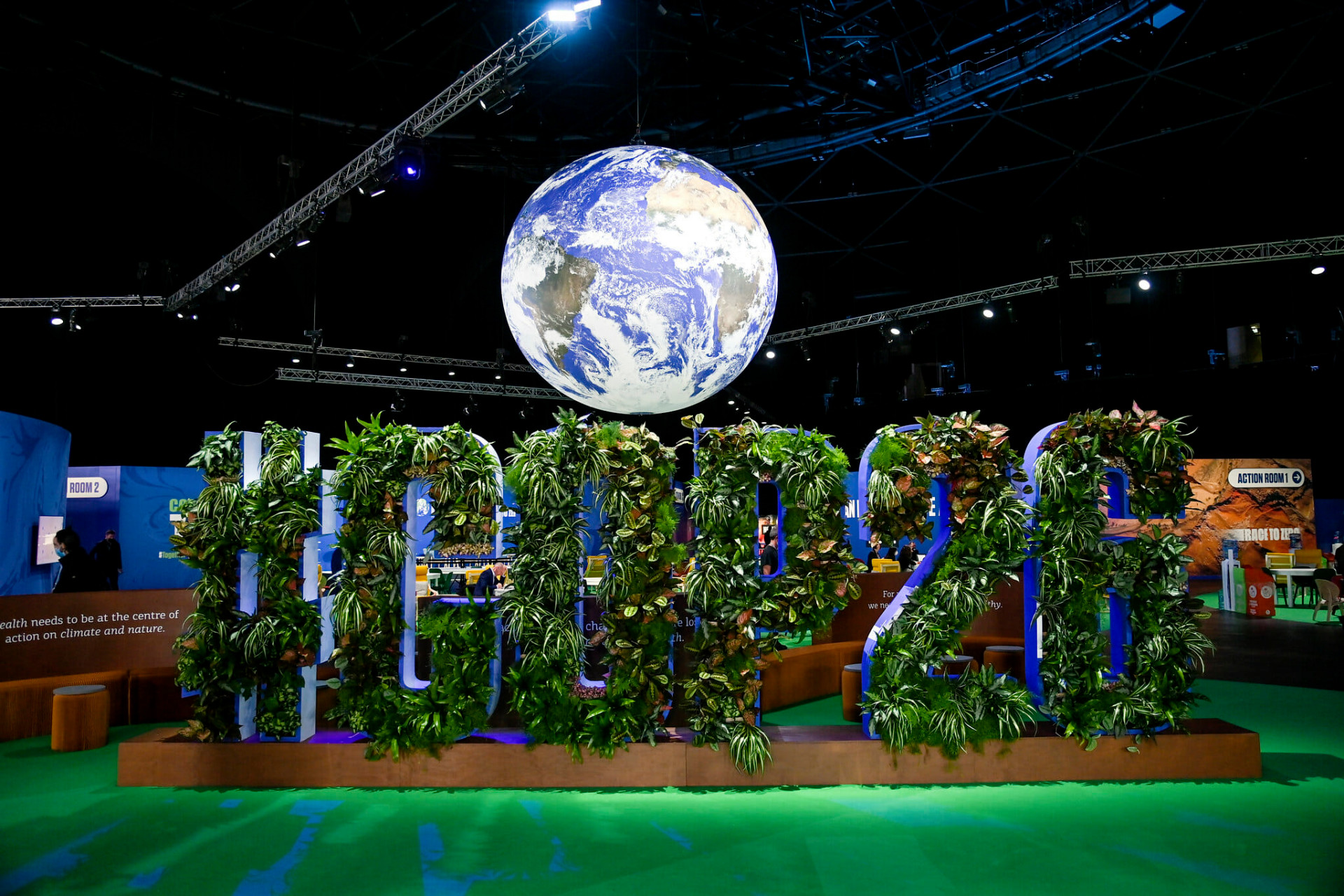 COP26 banner ahead of the event