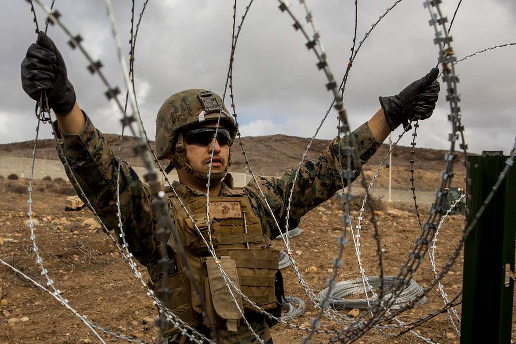 Military protecting borders