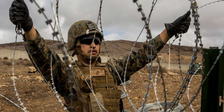 Military protecting borders