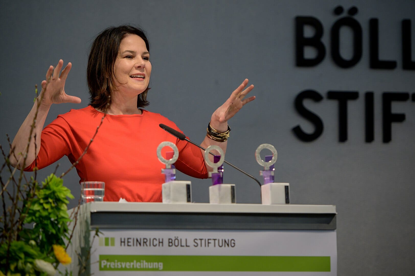 A person giving a speech