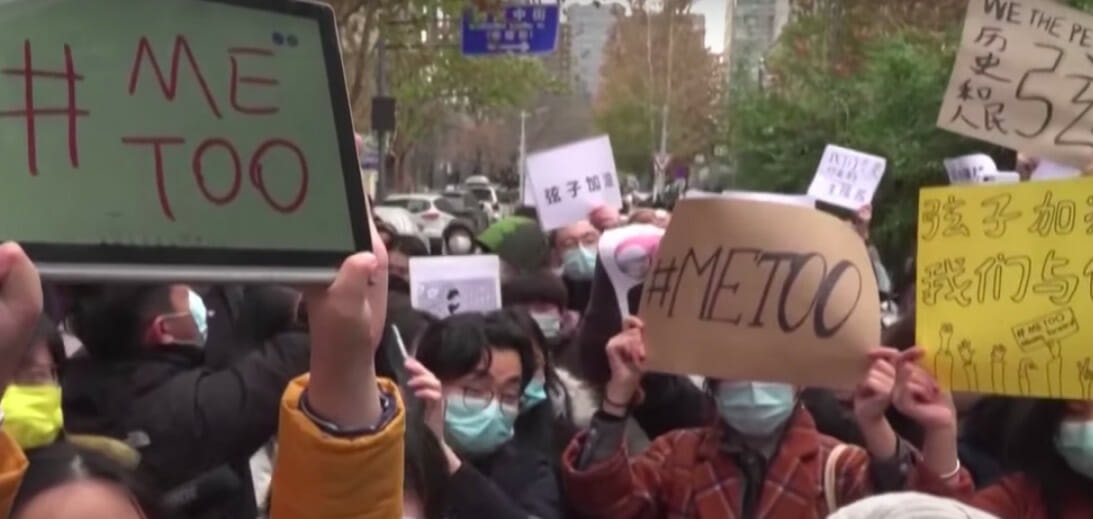 signs for a mass protest