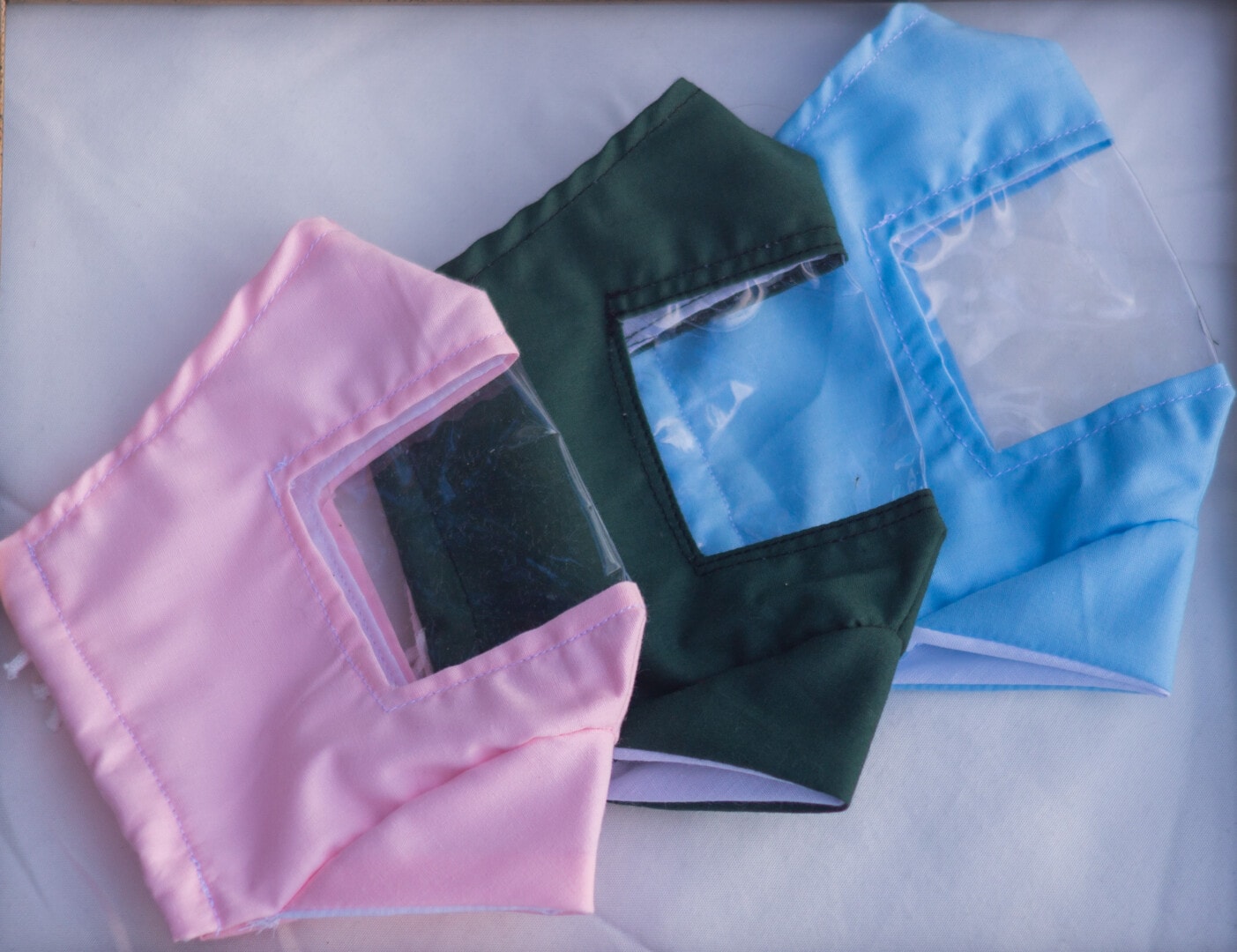 three speech therapy masks