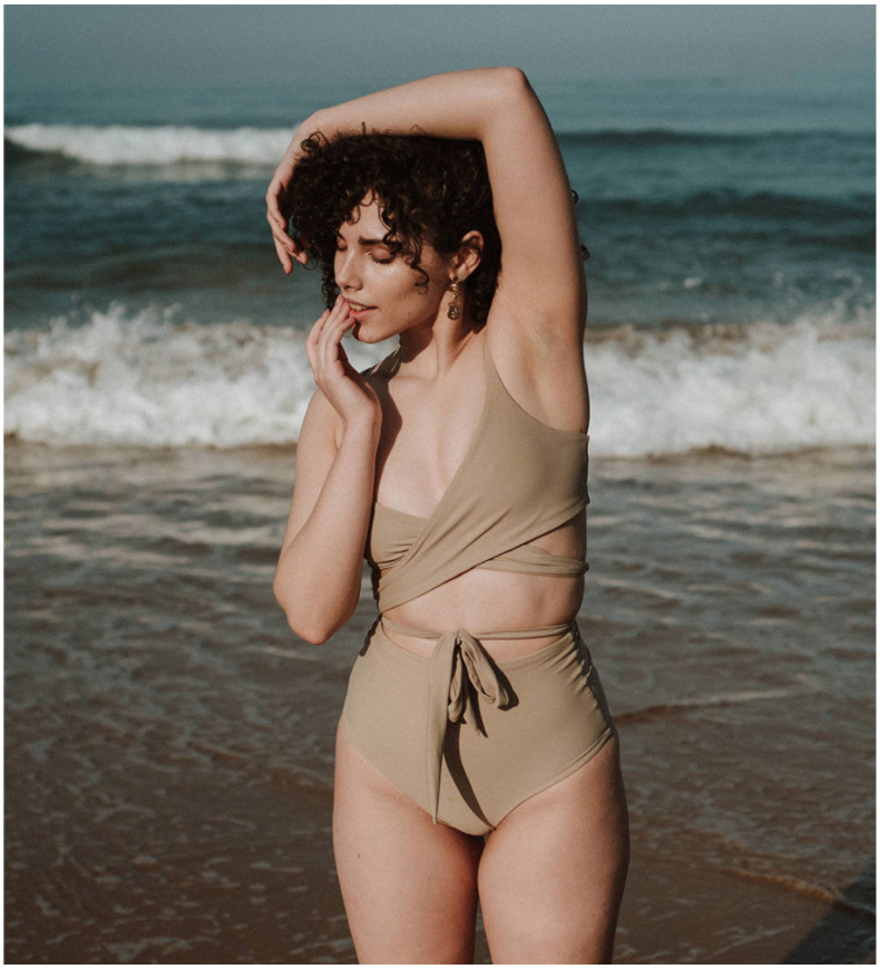 model in bathing suit