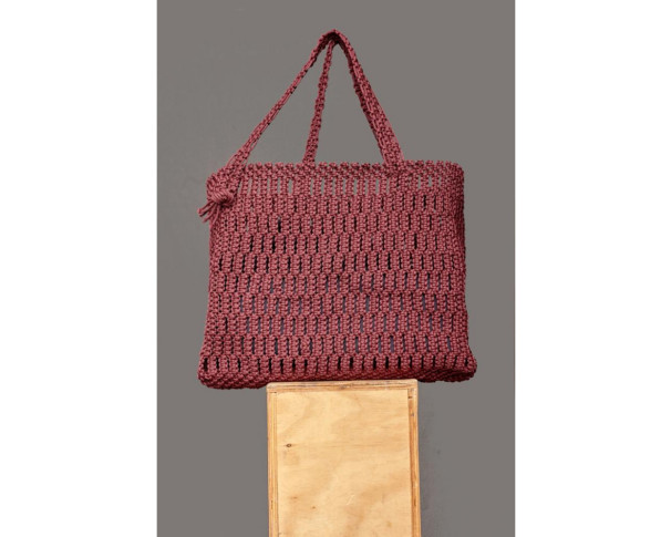 Macrame eco friendly tote bag