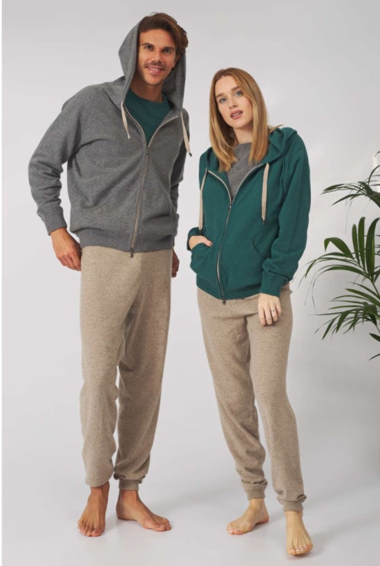 joggers and sweatshirt