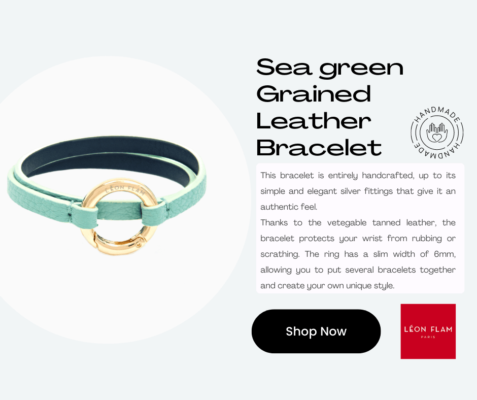 Handmade sustainable fashion bracelet genuine leather