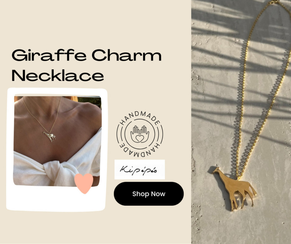 sustainable giraffe necklace jewelry trendy