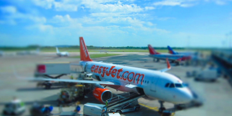 EasyJet plane at Manchester airport.