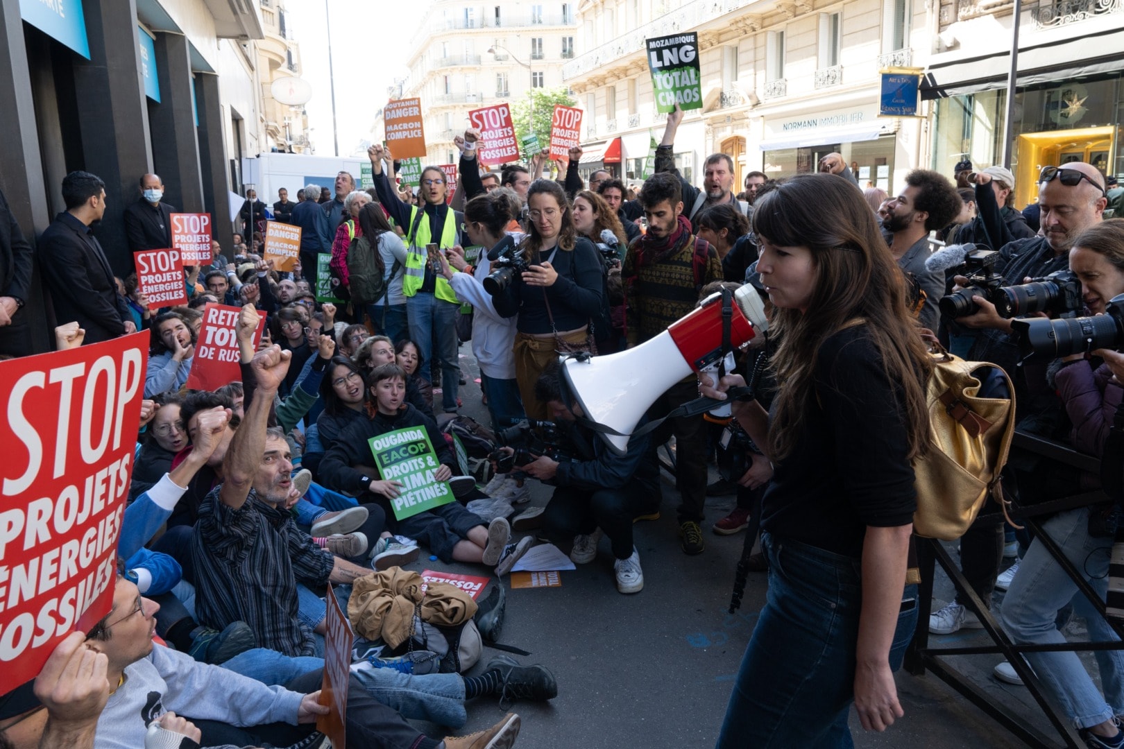 Hundreds of Climate Activists Protest Against TotalEnergies’ New Fossil Fuel Projects