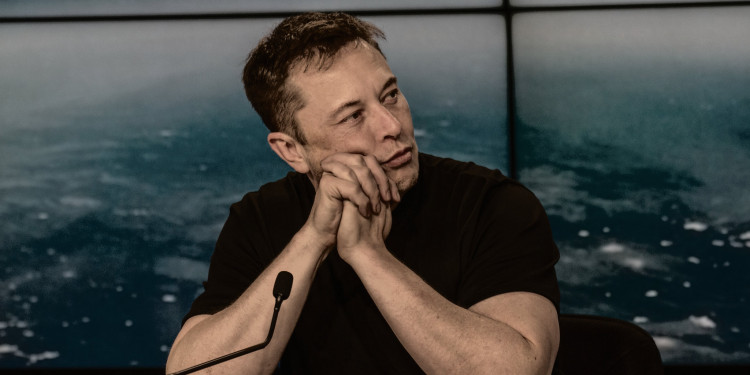 Elon Musk at a Space X press conference on February 6, 2018.