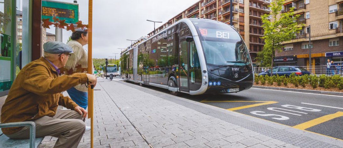 Bus lanes in city of