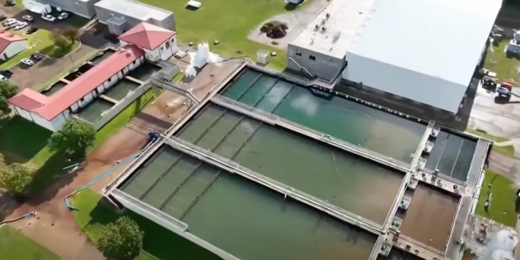 Aerial view of the O.B. Curtis Water Plant in Jackson, Mississippi. Source: NBC News, https://www.youtube.com/watch?v=-KXXblg_yjg