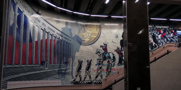 Santiago subway station on December 10, 2016.